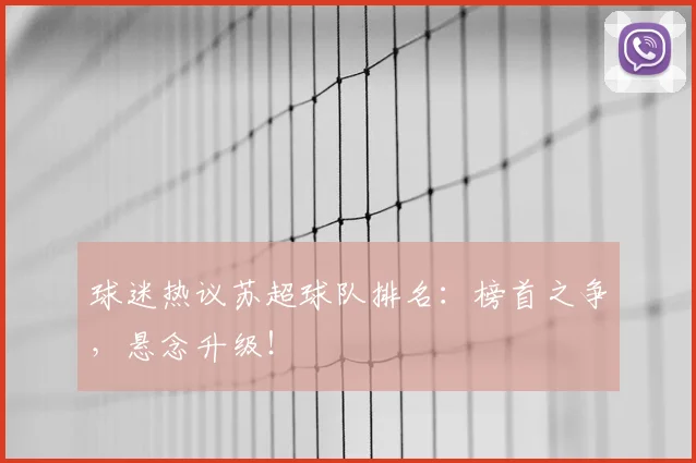 球迷热议苏超球队排名：榜首之争，悬念升级！
